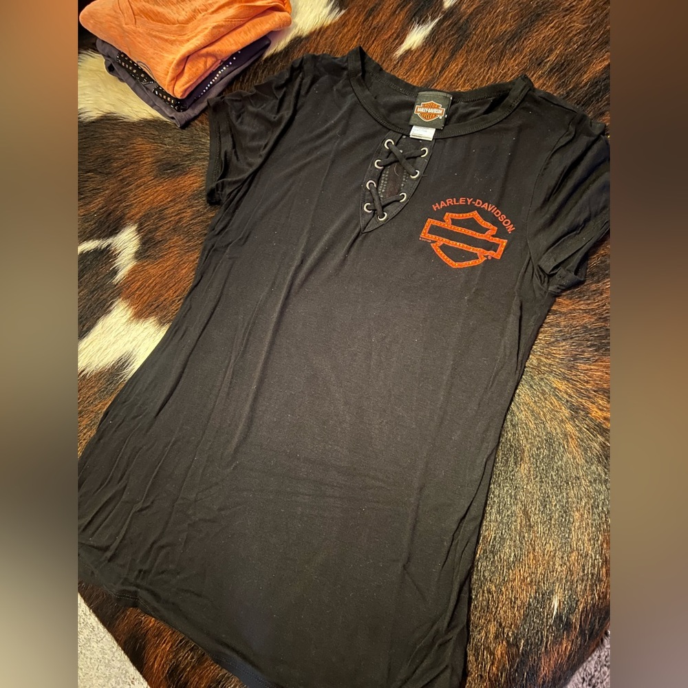 Harley Davidson Rhinestone Tee shirt
